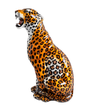 LEOPOLD 86CM CERAMIC LEOPARD SCULPTURE – RIGHT TAIL
