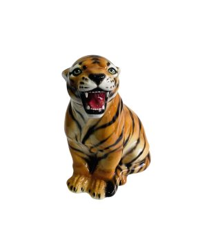 ORLANDO 30CM CERAMIC TIGER SCULTPURE