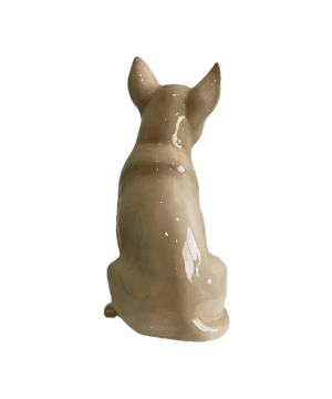 CHURCHILL 30CM BEIGE CERAMIC CHIHUAHUA SCULPTURE