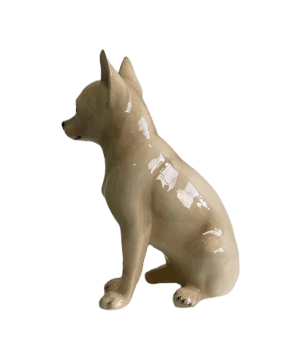CHURCHILL 30CM BEIGE CERAMIC CHIHUAHUA SCULPTURE