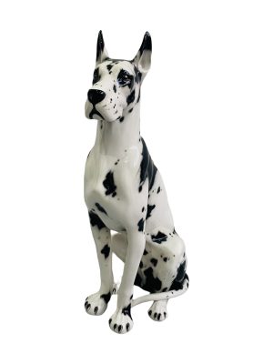 MR ADAMS 105CM CERAMIC GREAT DANE SCULPTURE MR ADAMS 105CM CERAMIC GREAT DANE SCULPTURE