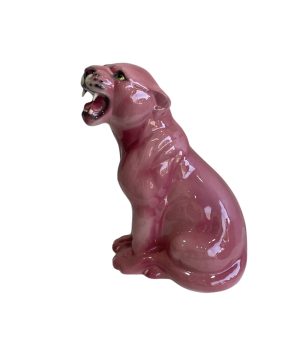 GIOIA 30CM CERAMIC PANTHER SCULPTURE