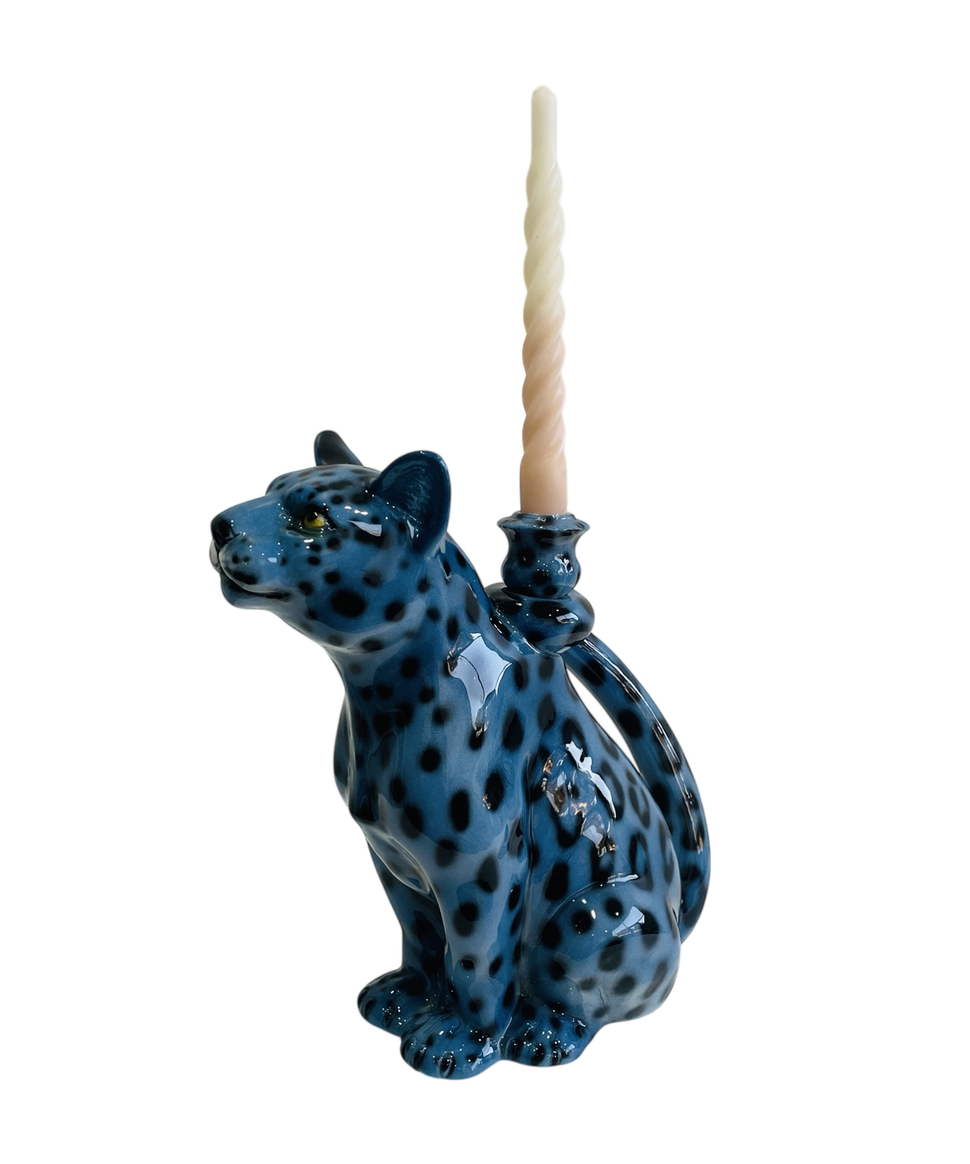 DENIM 30CM CERAMIC BLUE CANDELA DENIM 30CM CERAMIC BLUE CANDELA - Image 2