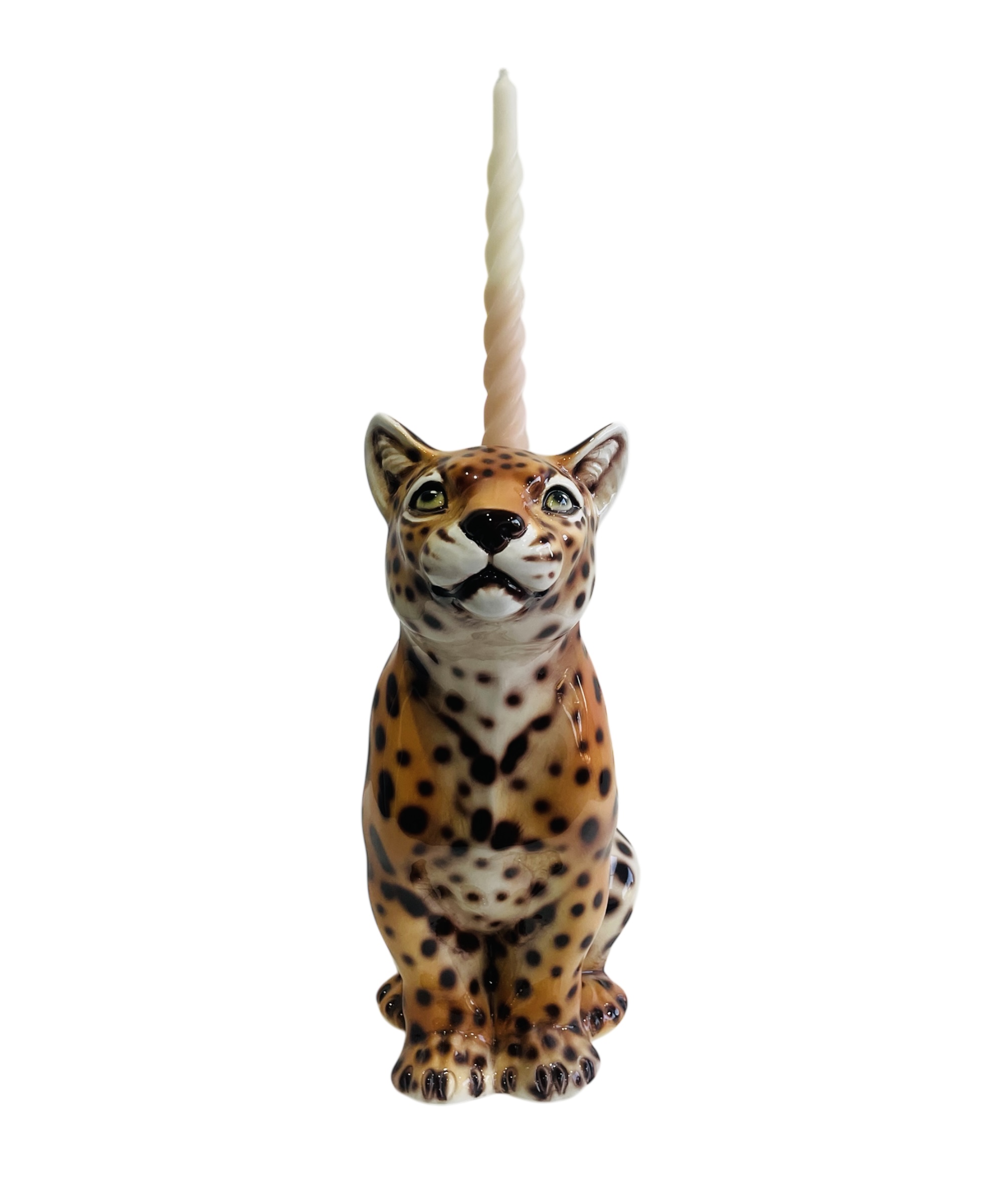 LEOPOLD 30CM CERAMIC LEOPARD CANDELA LEOPOLD 30CM CERAMIC LEOPARD CANDELA - Image 2