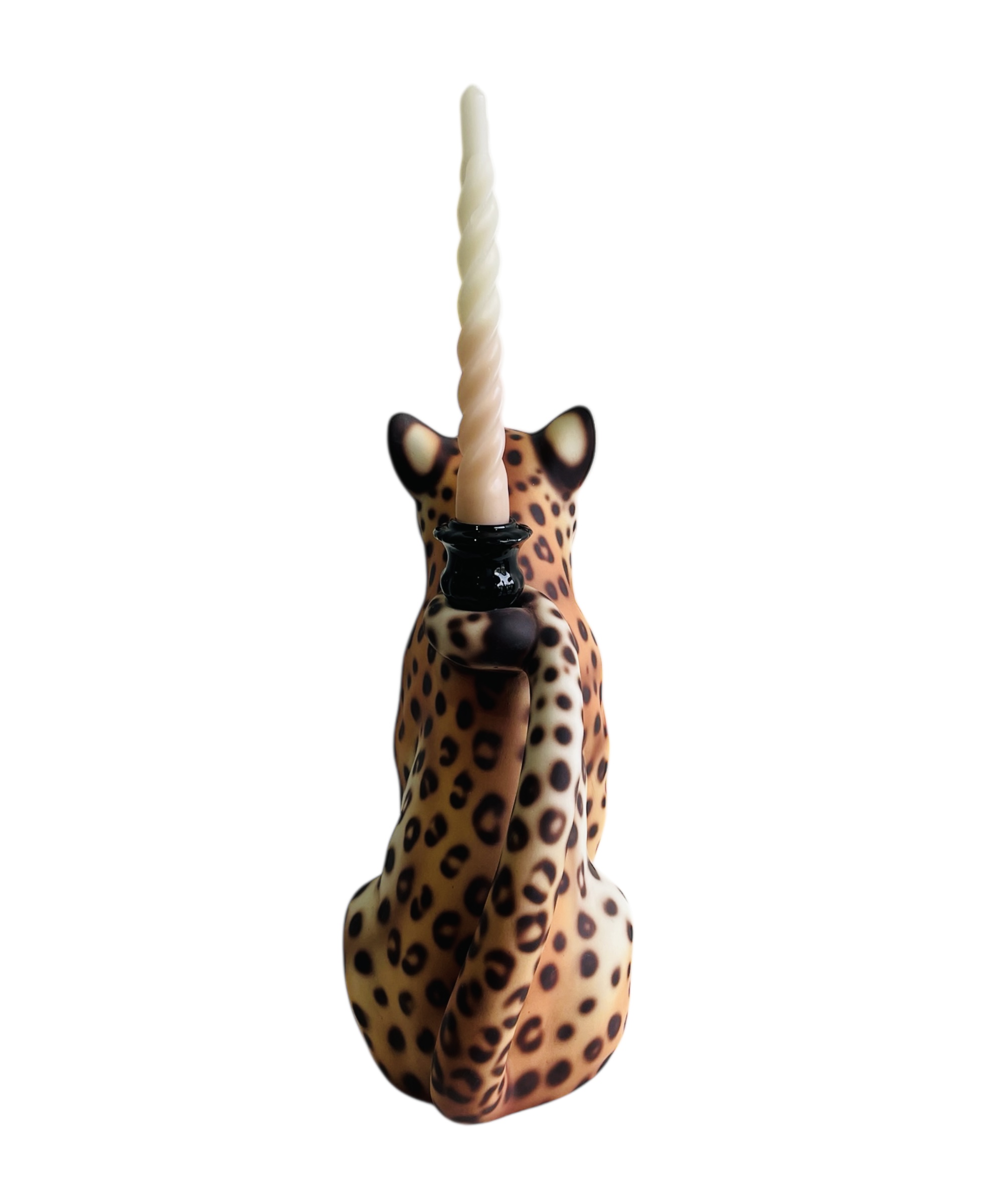 LEOPOLD 30CM CERAMIC LEOPARD CANDELA- MATTE FINISH LEOPOLD 30CM CERAMIC LEOPARD CANDELA- MATTE FINISH - Image 5