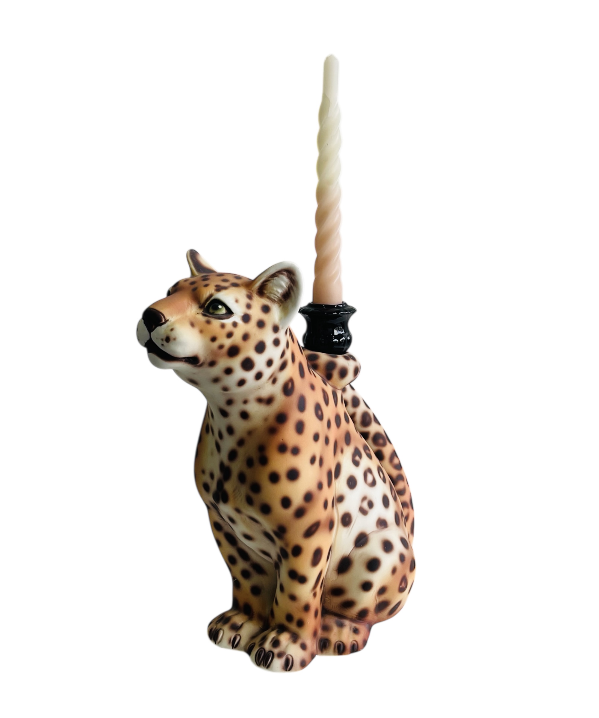LEOPOLD 30CM CERAMIC LEOPARD CANDELA- MATTE FINISH LEOPOLD 30CM CERAMIC LEOPARD CANDELA- MATTE FINISH - Image 2