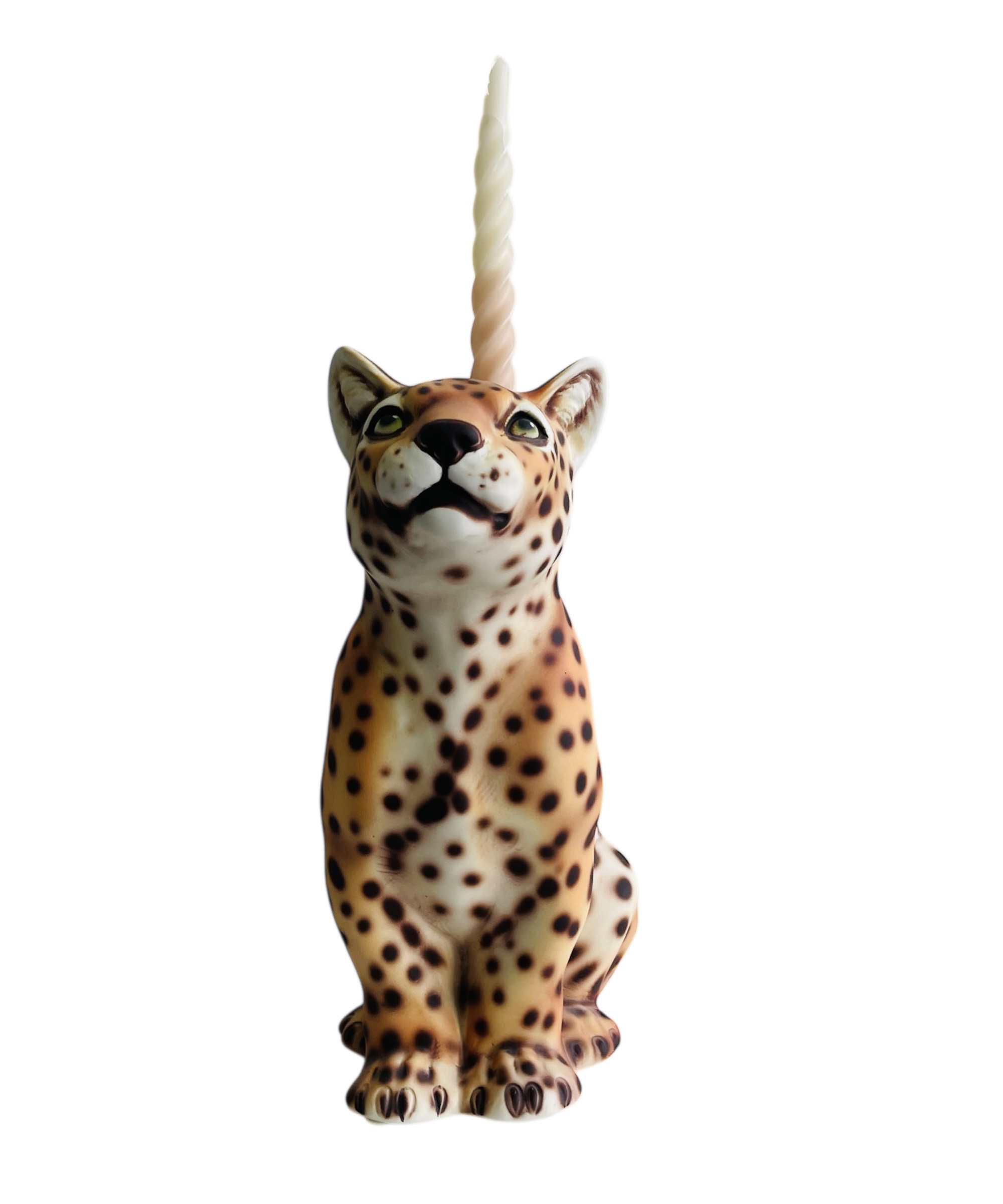 LEOPOLD 30CM CERAMIC LEOPARD CANDELA- MATTE FINISH LEOPOLD 30CM CERAMIC LEOPARD CANDELA- MATTE FINISH - Image 4