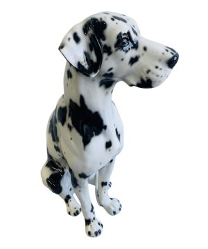 MR ADAMS EARS DOWN 105CM CERAMIC GREAT DANE SCULPTURE