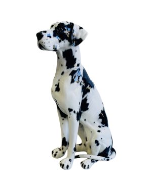 MR ADAMS EARS DOWN 105CM CERAMIC GREAT DANE SCULPTURE