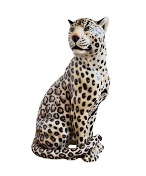 SPIAGGIA 88CM BEIGE CLOSED MOUTH LEOPARD