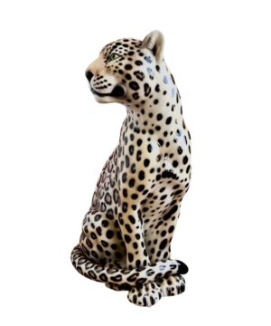 SPIAGGIA 88CM BEIGE CLOSED MOUTH LEOPARD