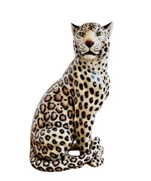 SPIAGGIA 88CM BEIGE CLOSED MOUTH LEOPARD
